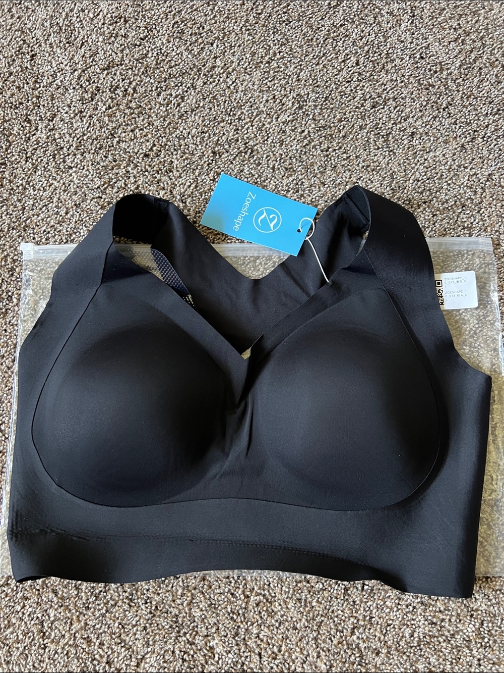 ZeroFeel Black Seamless Comfort Bra XL NEW